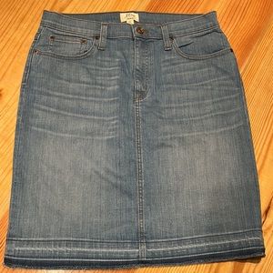 NWT J. CREW denim, Jean skirt, SIZE 30